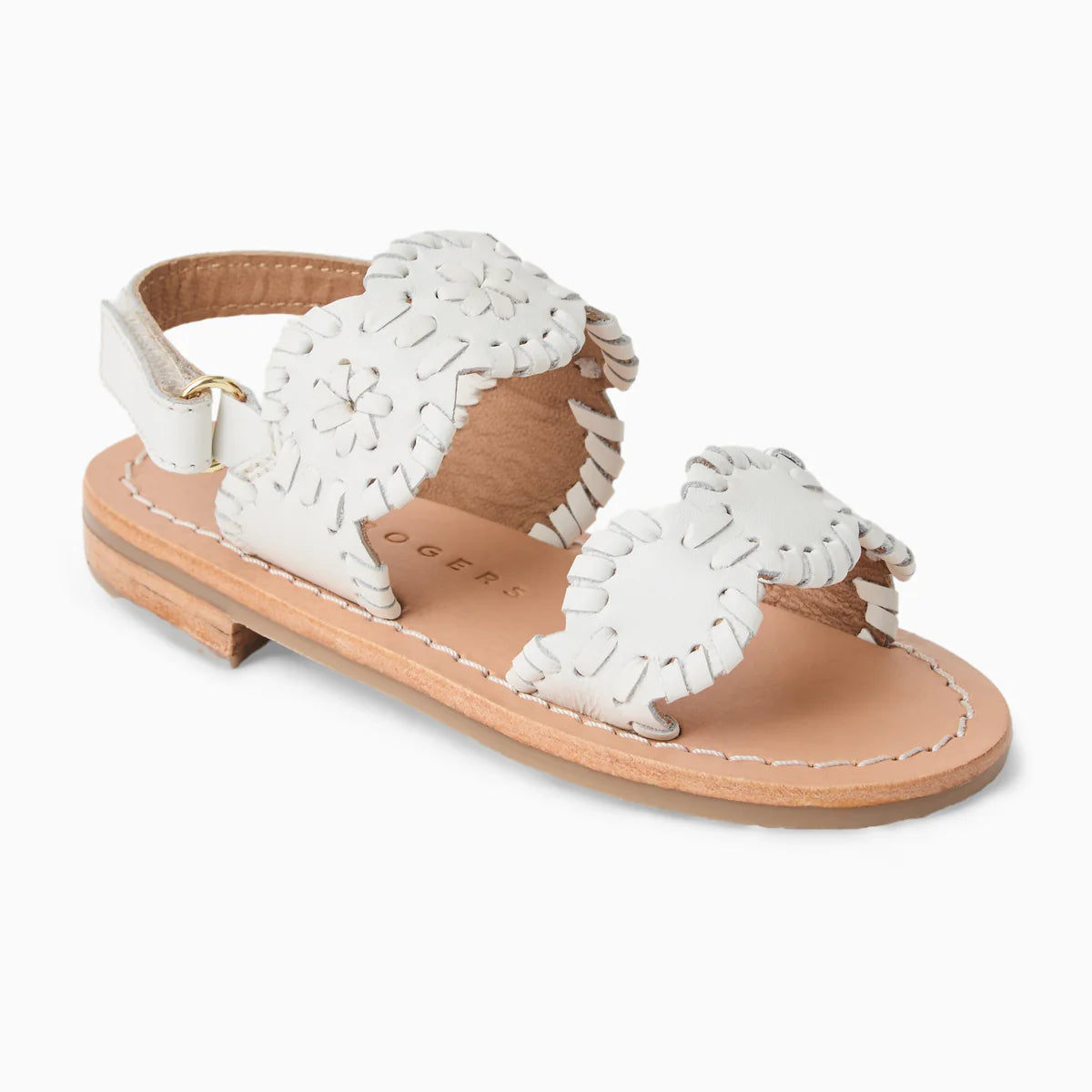 TODDLER LAUREN FLAT NAPPA WHITE