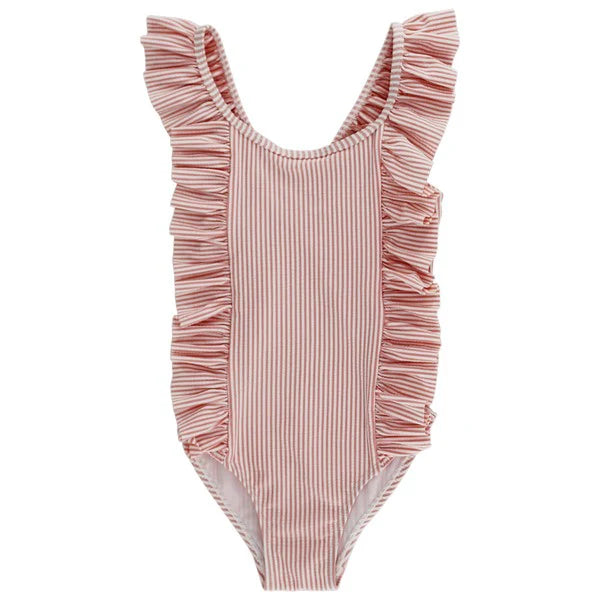 CORAL STRIPE 1PC SWIM