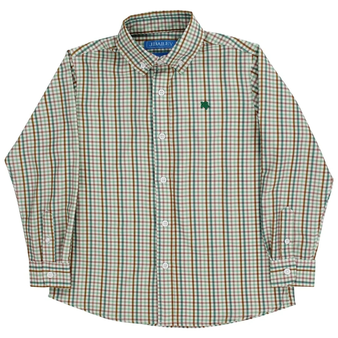 PERF BUTTON DOWN ACORN PLAID