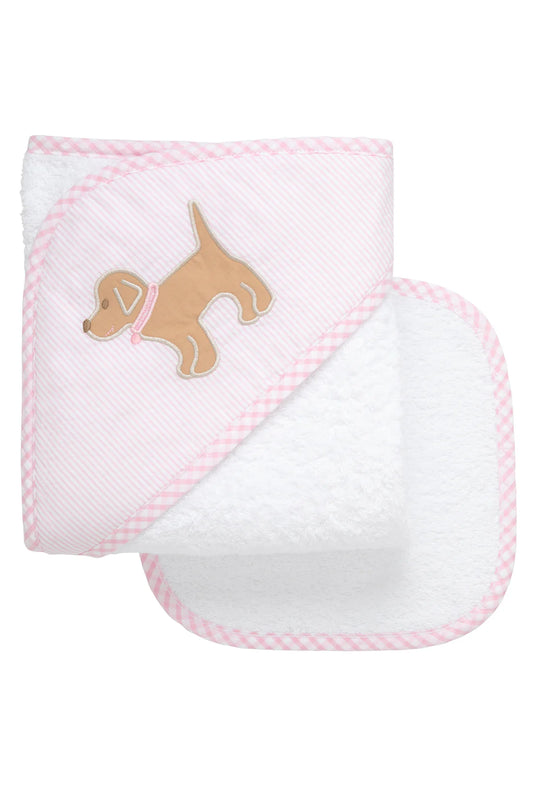 PINK HOODED TOWEL SET