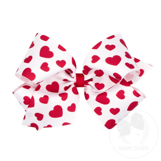 KING GG VALENTINE PRINT BOW