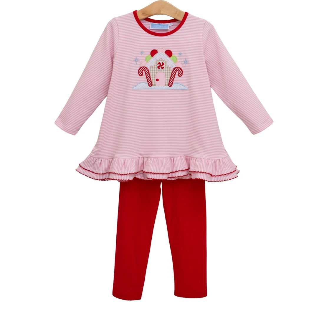 GIRL GINGERBREAD HOUSE PANT SET