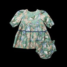 MARIBELLE DRESS SET GREEN BUTTERFLIES