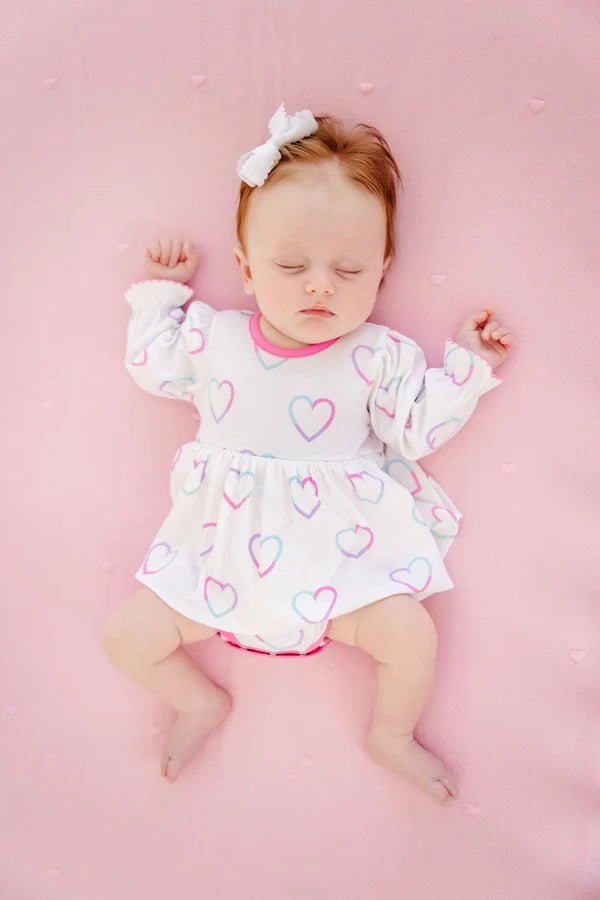 LS DAISY DIAPER COVER DRESS HAVE A LITTLE HEART