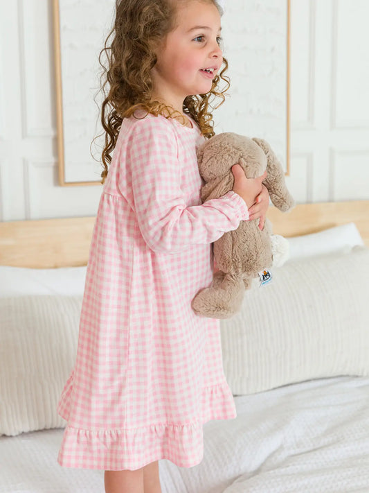 PINK GINGHAM NIGHT GOWN