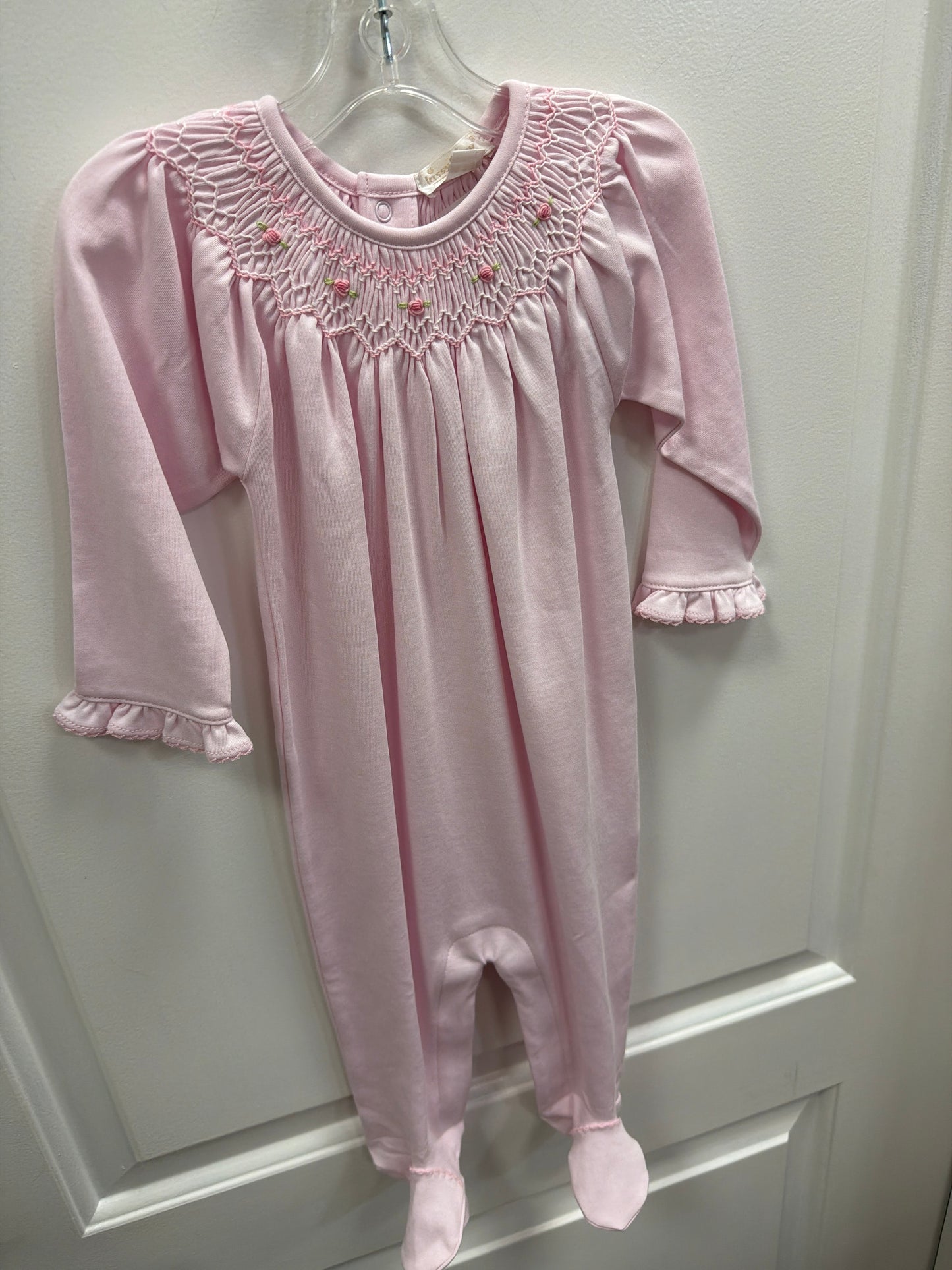 FLOWER SMOCKED FOOTIE