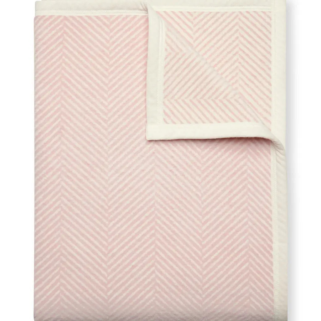 HARBORVIEW HERRINGBONE BLUSH MIDI BLANKET