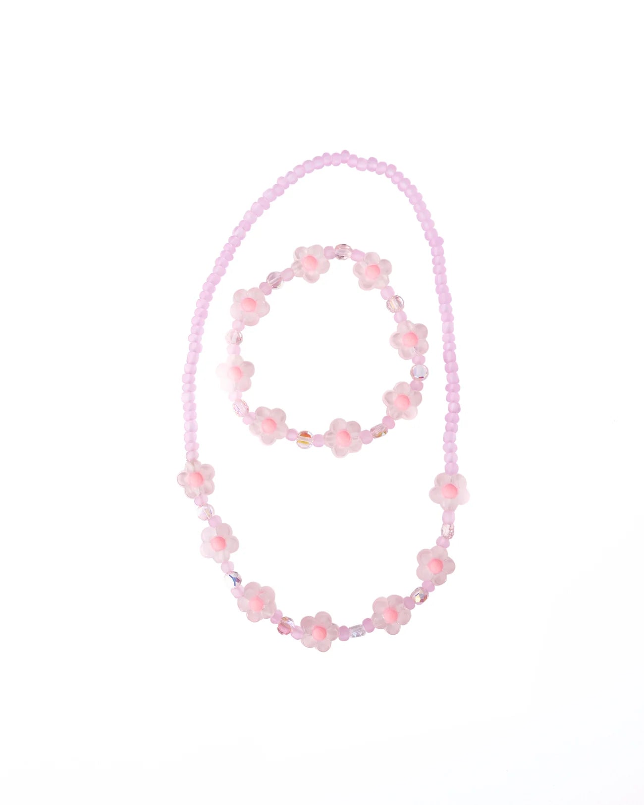 PINK CRYSTAL BLOOMS NECKLACE