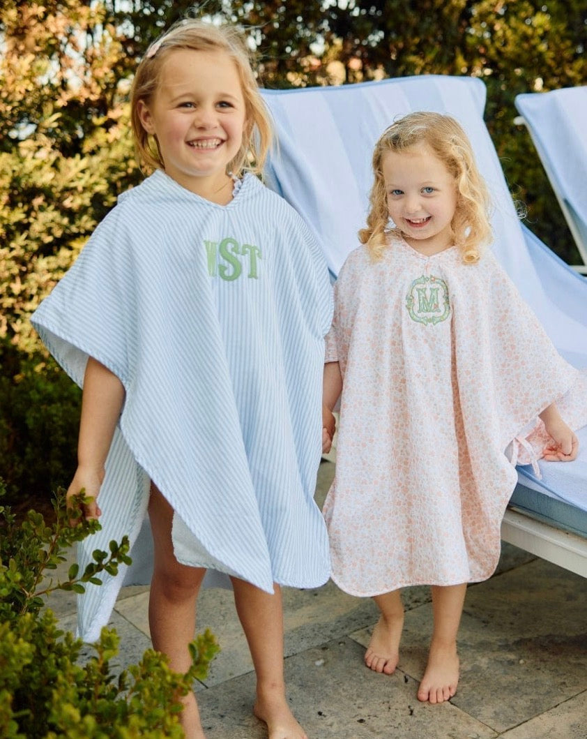 LIL PONCHO BLUE STRIPE
