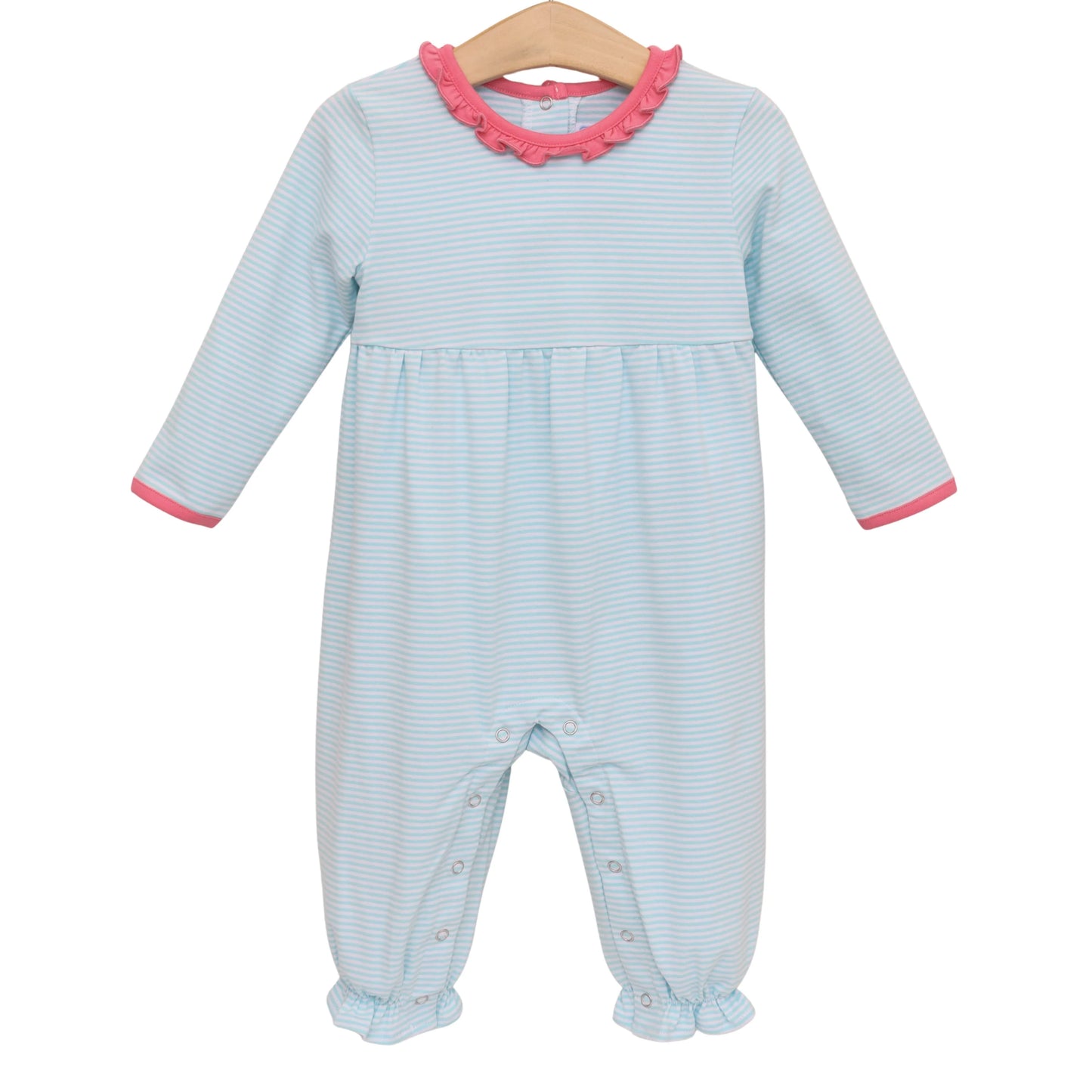 ANNIE ROMPER MINT STRIPE/PINK