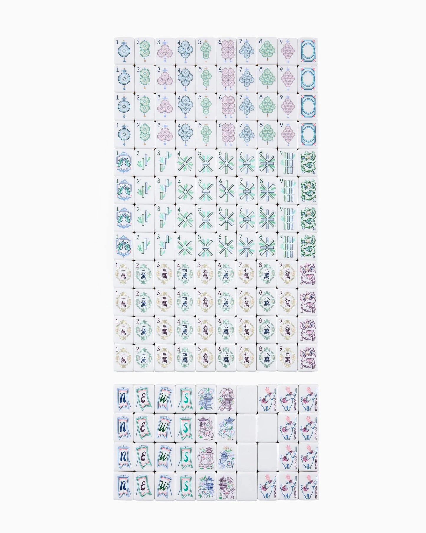 WILLOW MAHJONG TILES