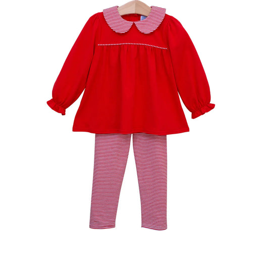 ABIGAIL PANT SET RED