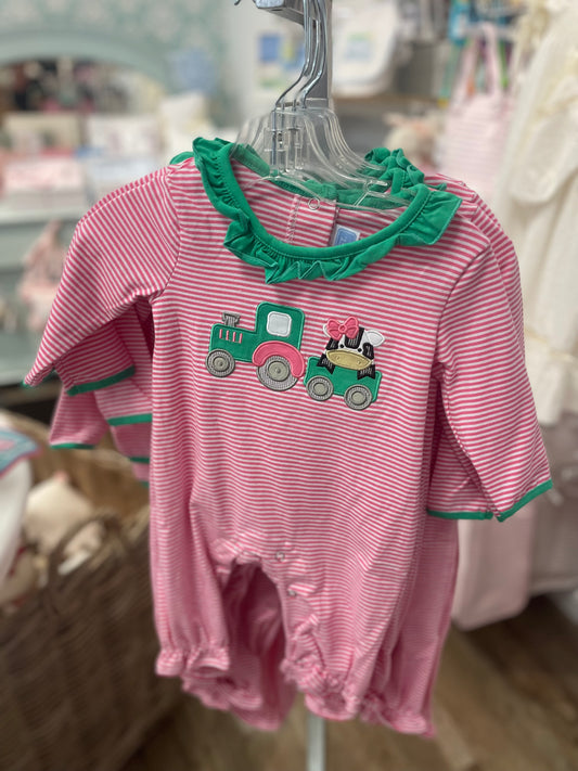TRACTOR RUFFLE ROMPER