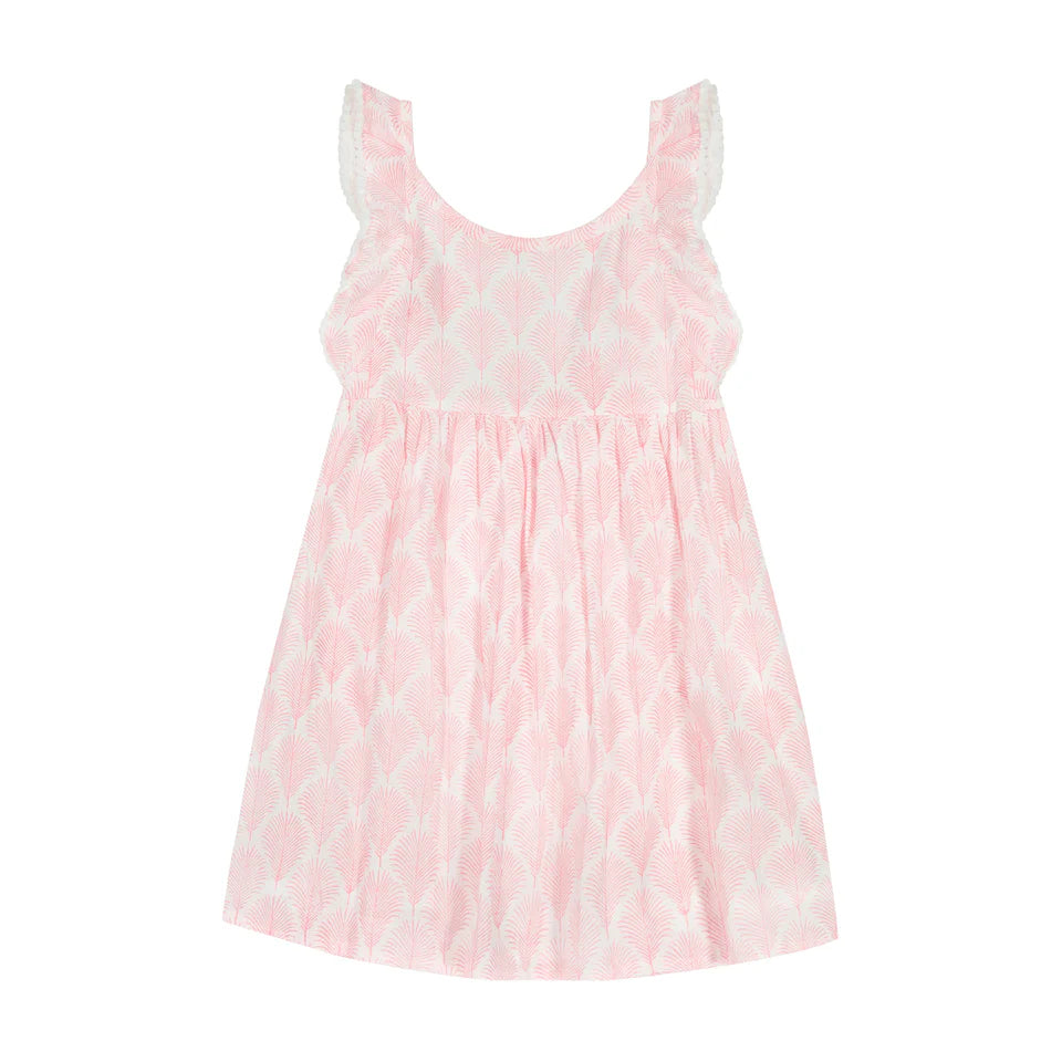 DAPHNE DRESS PINK FEATHER