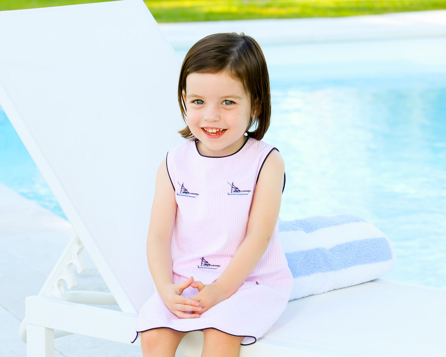 BOAT SCALLOPED DRESS