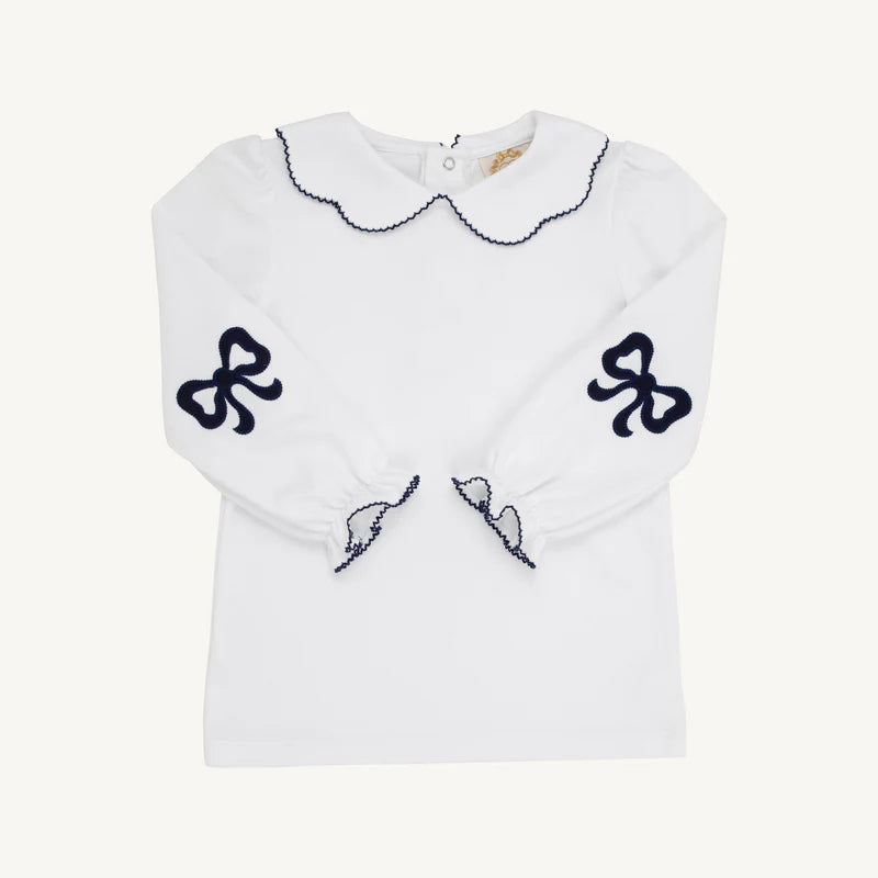 EMMAS ELBOW PATCH TOP NAVY