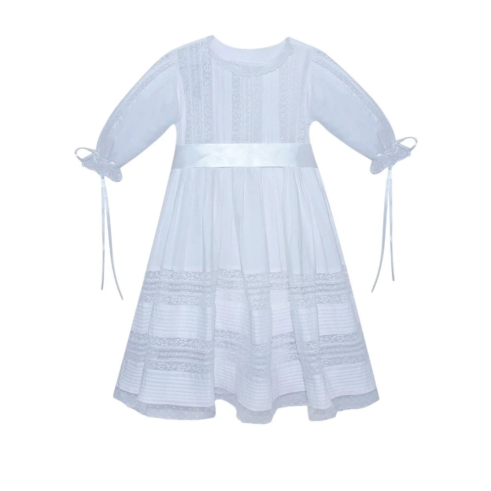 WHITE ELLA JANE DRESS W/ WHITE LACE