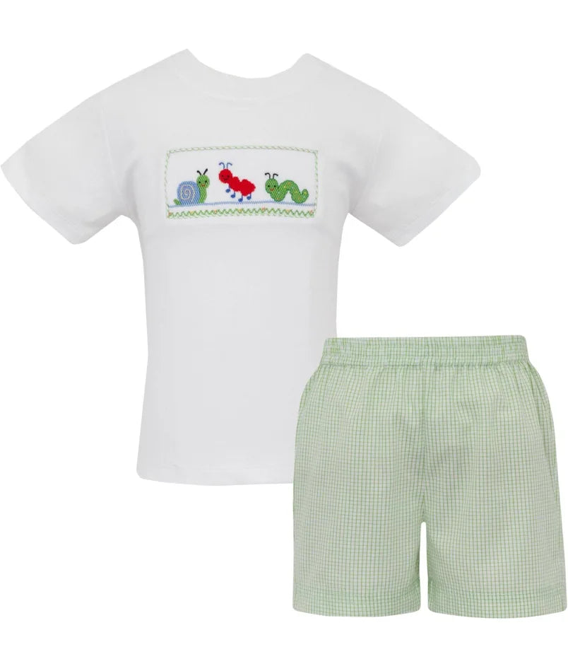 GREEN BACKYARD BUGS BOY SHORT SET