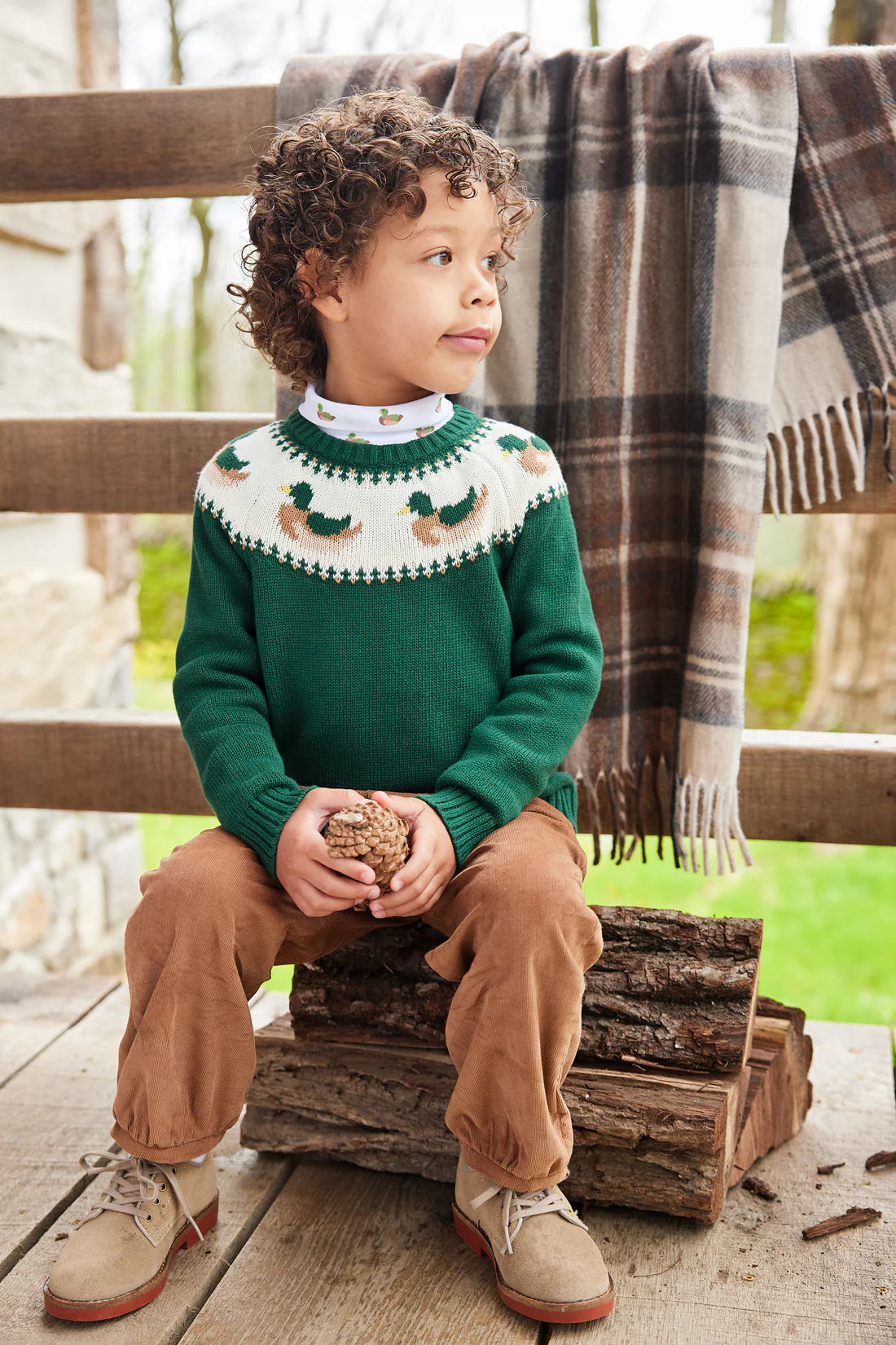 BANDED PANT CHESTNUT CORD