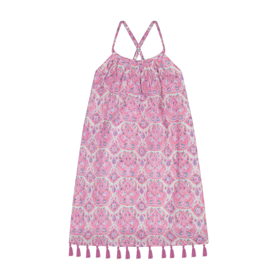 MINI CHANTAL DRESS PINK PAISLEY