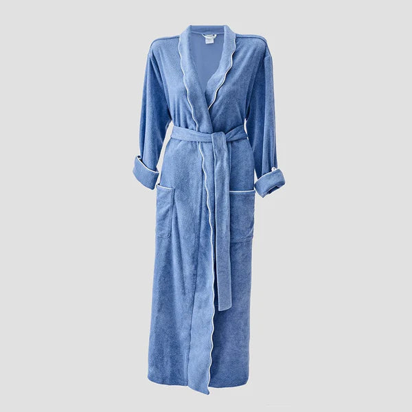 WOMENS LONG SCALLOP LIGHTWEIGHT ROBE