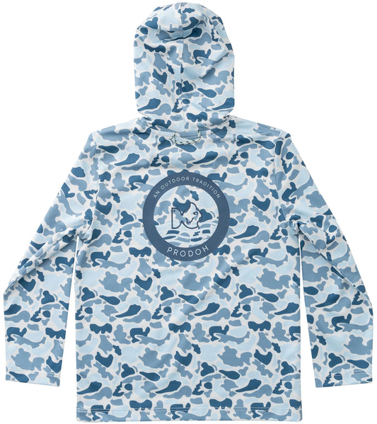 PERFORMANCE HOODIE BLUE BP CAMO