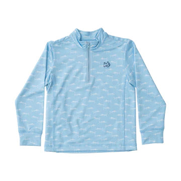 BOYS QUARTER ZIP BLUE MARLIN