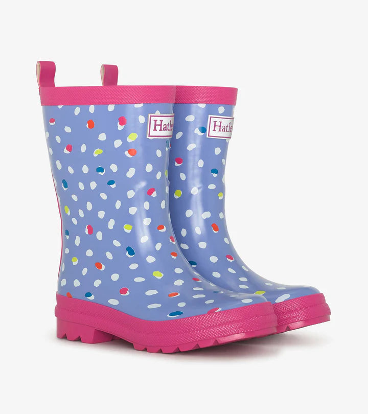 LOTS OF DOTS RAINBOOTS