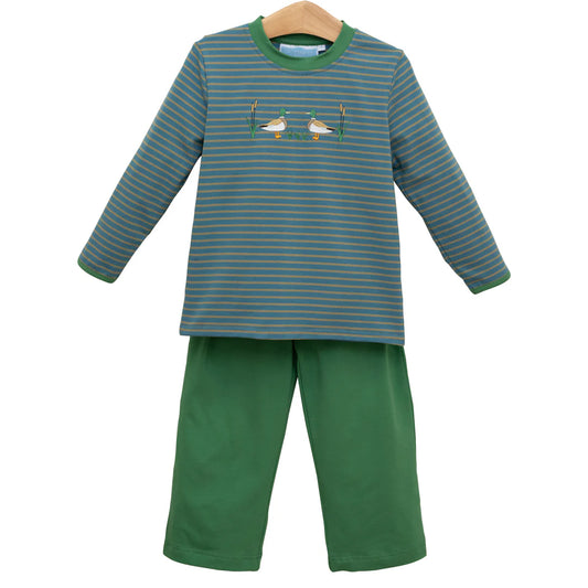 MALLARD EMBROIDERY PANT SET