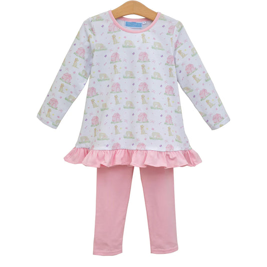 PUPPY PALS RUFFLE PANT SET
