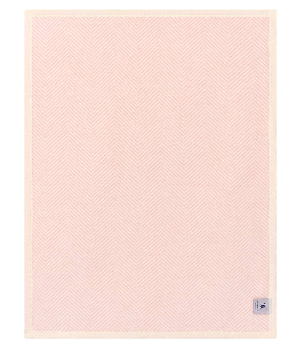 Harborview Herringbone Ballet Pink Mini Blanket