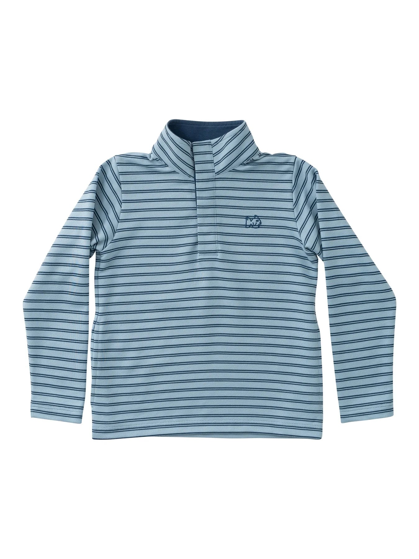 SPORTY SNAP PULLOVER ASHLEY BLUE STRIPE