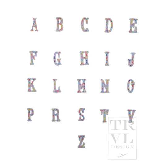 LETTER APPLIQUES MEADOW FLORAL