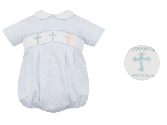 BLUE KNIT CROSSES BUBBLE