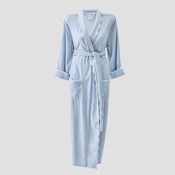 WOMENS LONG SCALLOP LIGHTWEIGHT ROBE