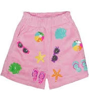LT PINK BEACH TERRY CLOTH SHORT