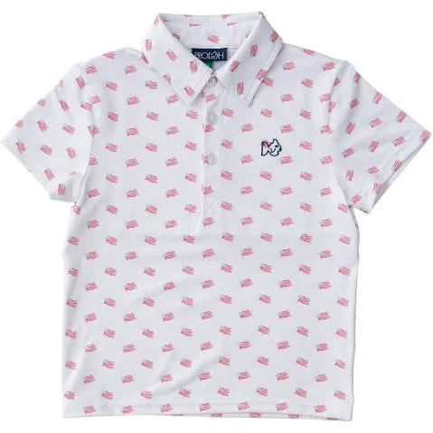 PERFORMANCE POLO AMERICAN FLAG