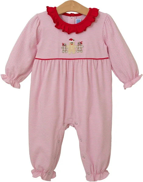 GINGERBEAD RUFFLE ROMPER