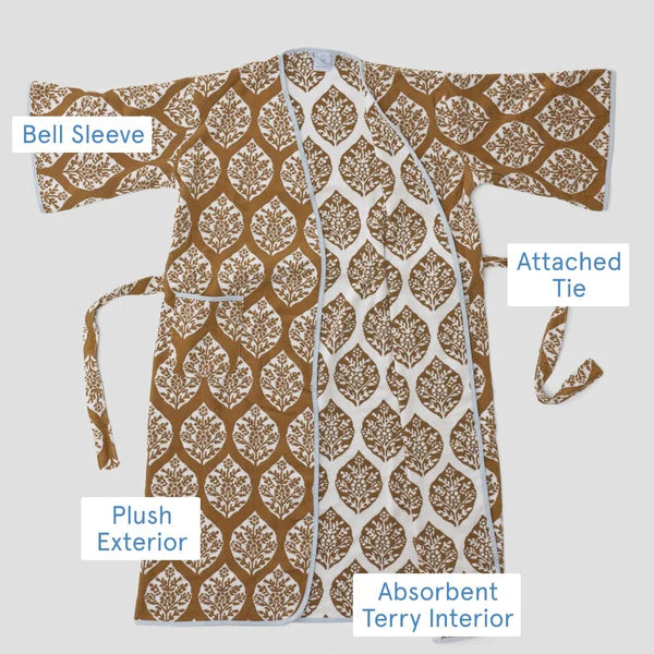 WOMENS BELL SLEEVE PLUSH ROBE