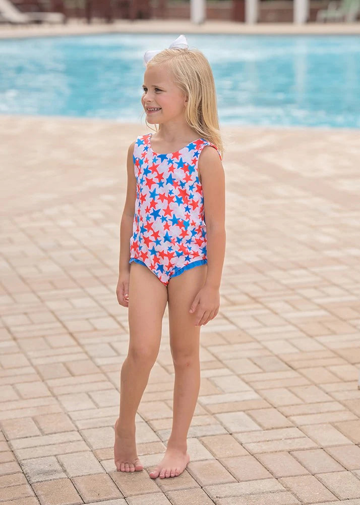 LOTTIE 1PC SWIM PATRIOTIC STARS
