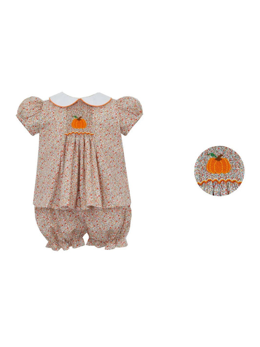 PUMPKIN LIBERTY FLORAL BLOOMER SET