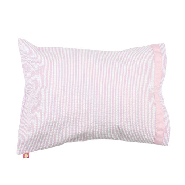 PINK SEERSUCKER PILLOWCASE W/INSERT