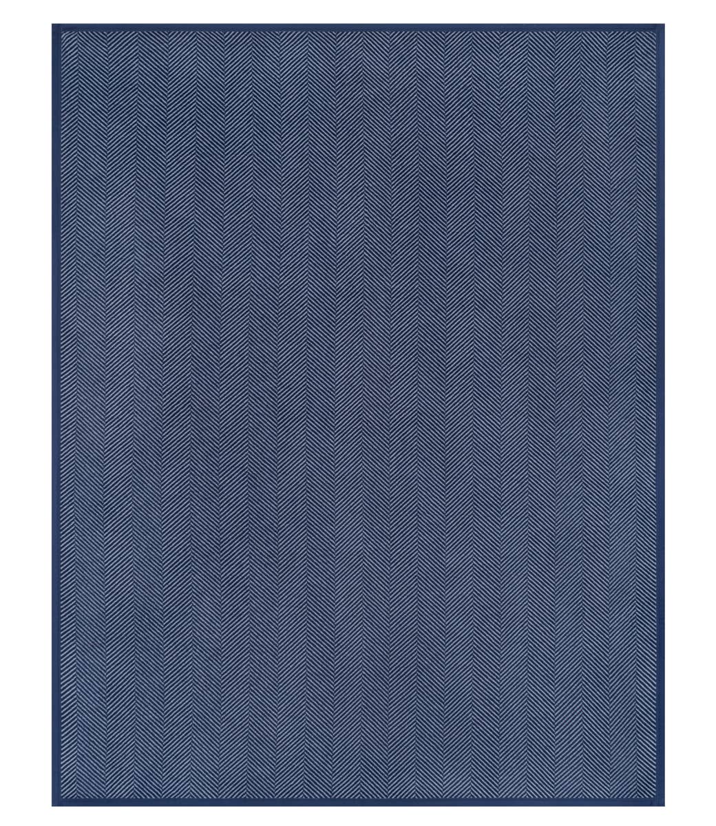 Harborview Herringbone Navy Blanket