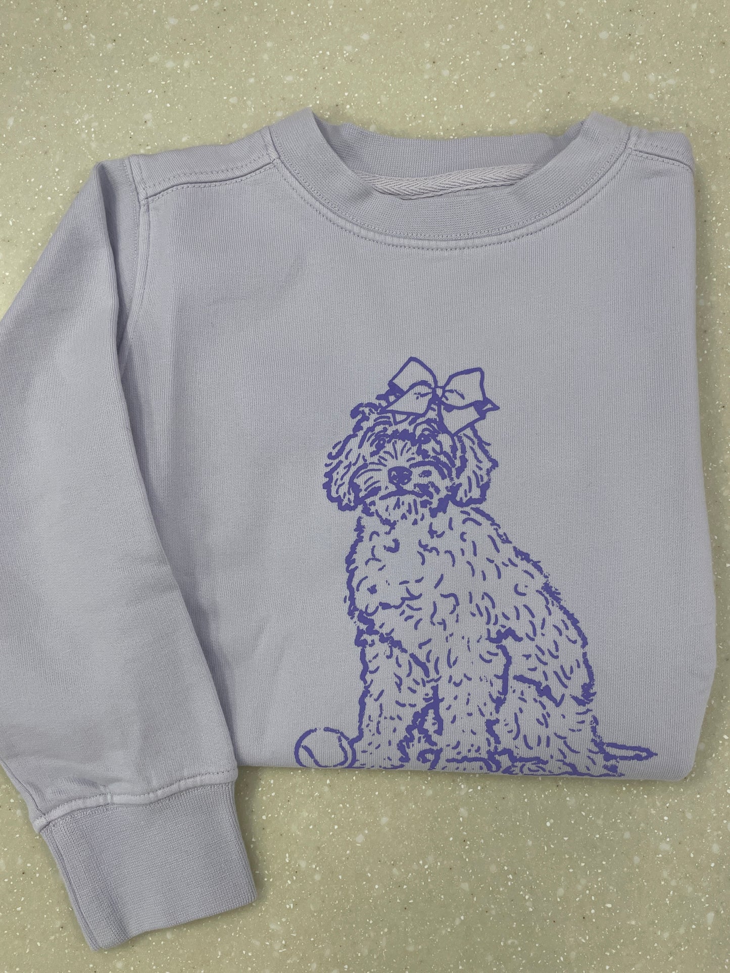 PURPLE DOODLE SWEATSHIRT