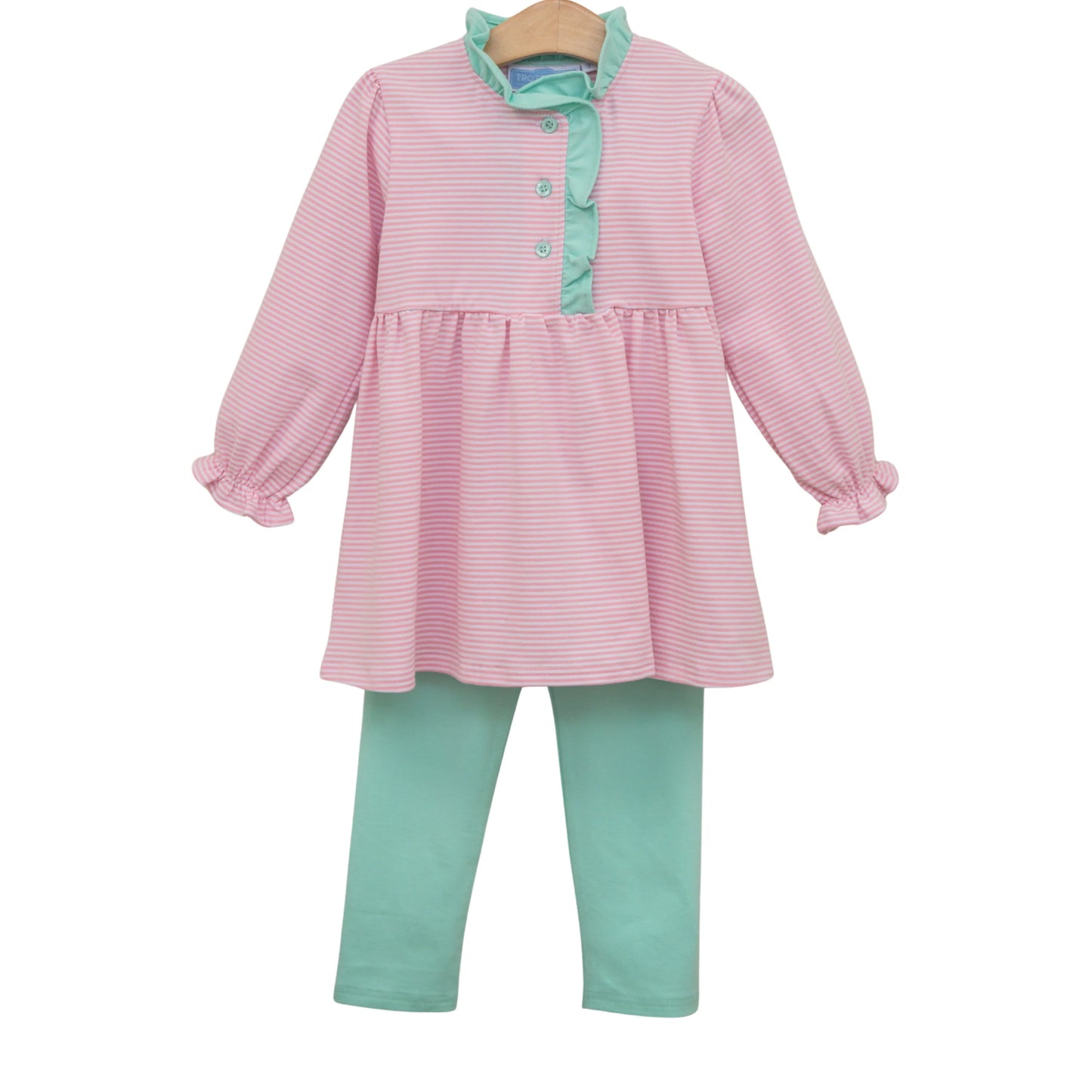 SCARLETT PANT SET LT BLUE STRIPE