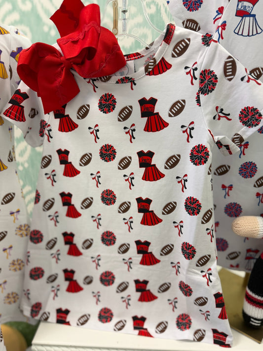 RED/BLACK VARSITY SUSIE SWING DRESS