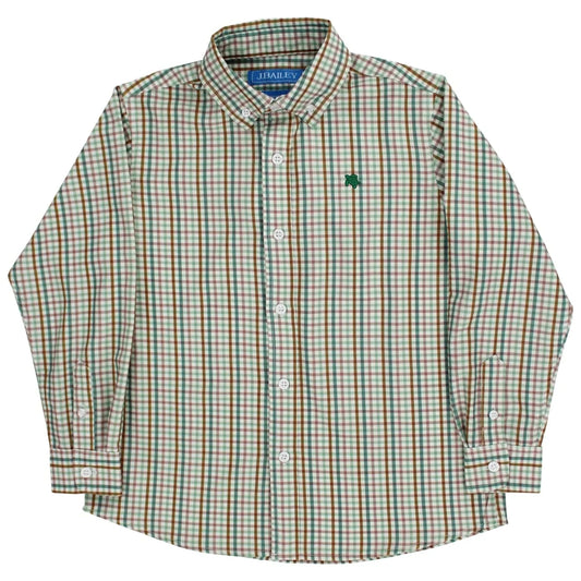 PERF BUTTON DOWN ACORN PLAID