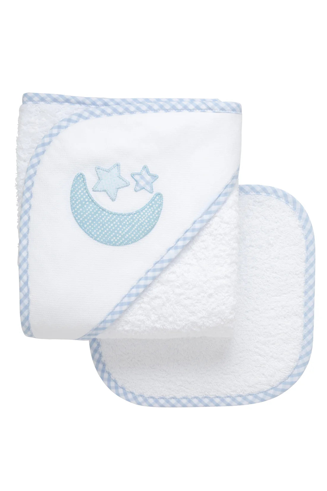 LULLABY APPLIQUE HOODED TOWEL/WASH SET