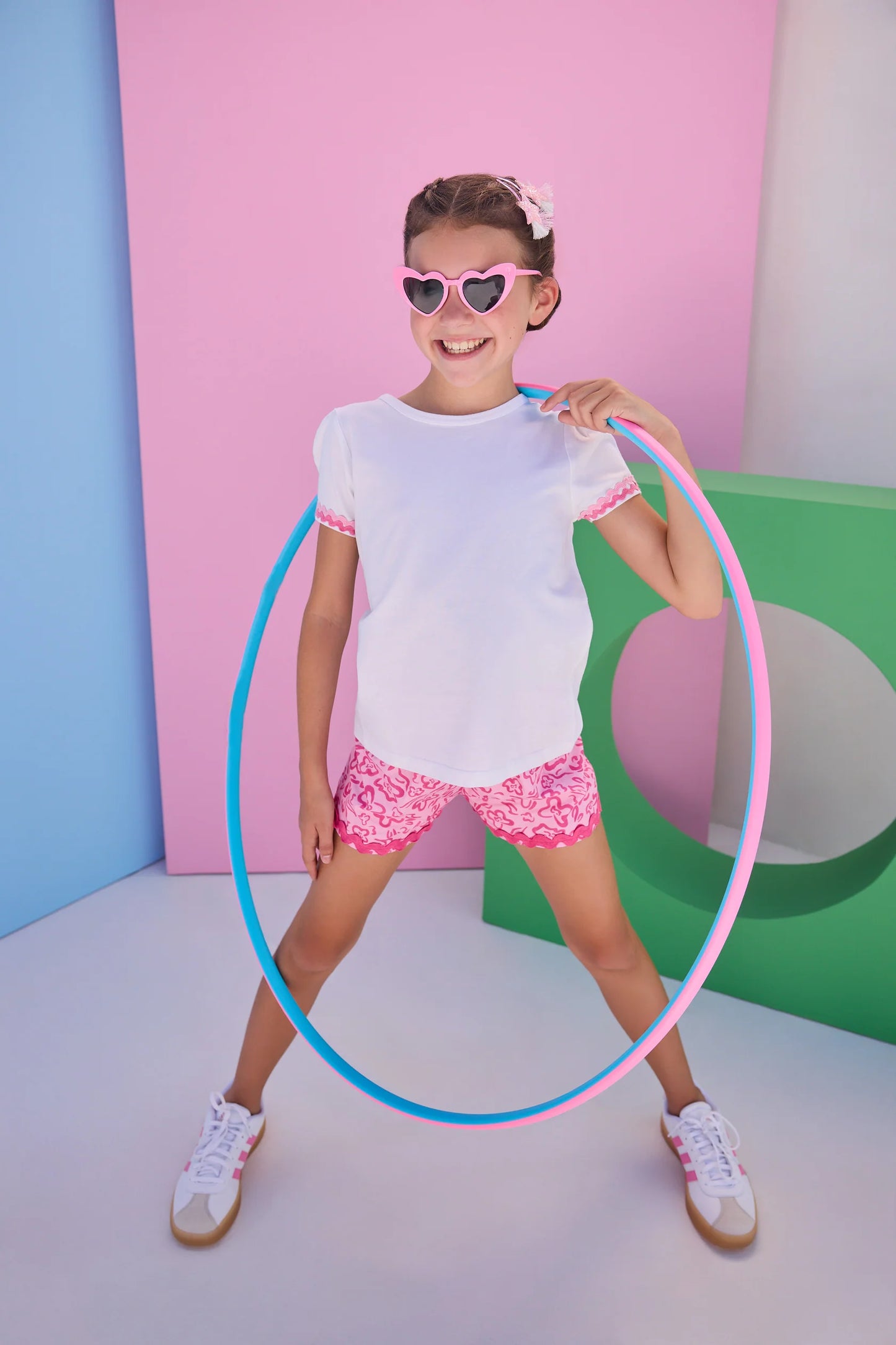 RIC RAC SHORTS MATISSE BLOOMS PINK