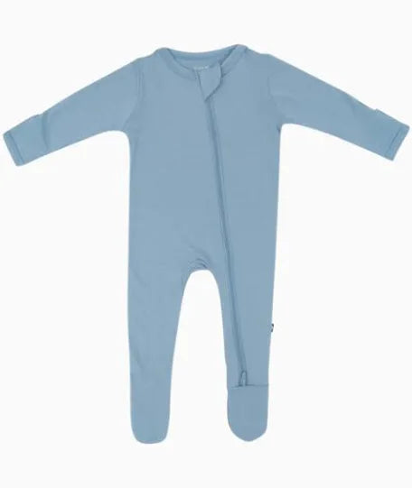 ZIPPER FOOTIE SLATE